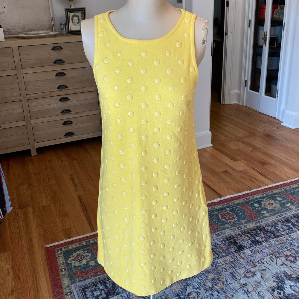 Juicy Couture Yellow Sleeveless Polka Dot Dress - Size S‎